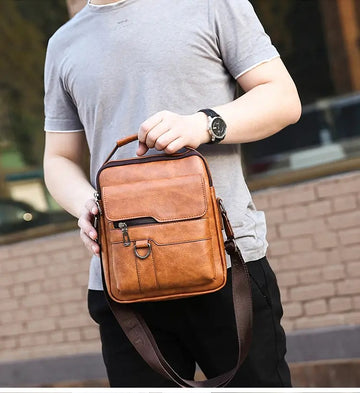 Bolso de Cuero Premium para Hombre + Cartera de regalo