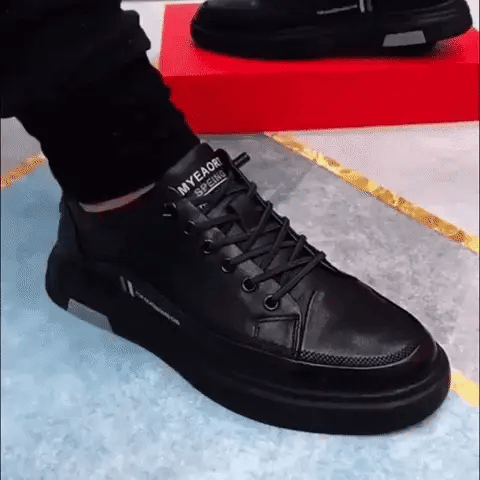 Zapatilla elegante de piel auténtica