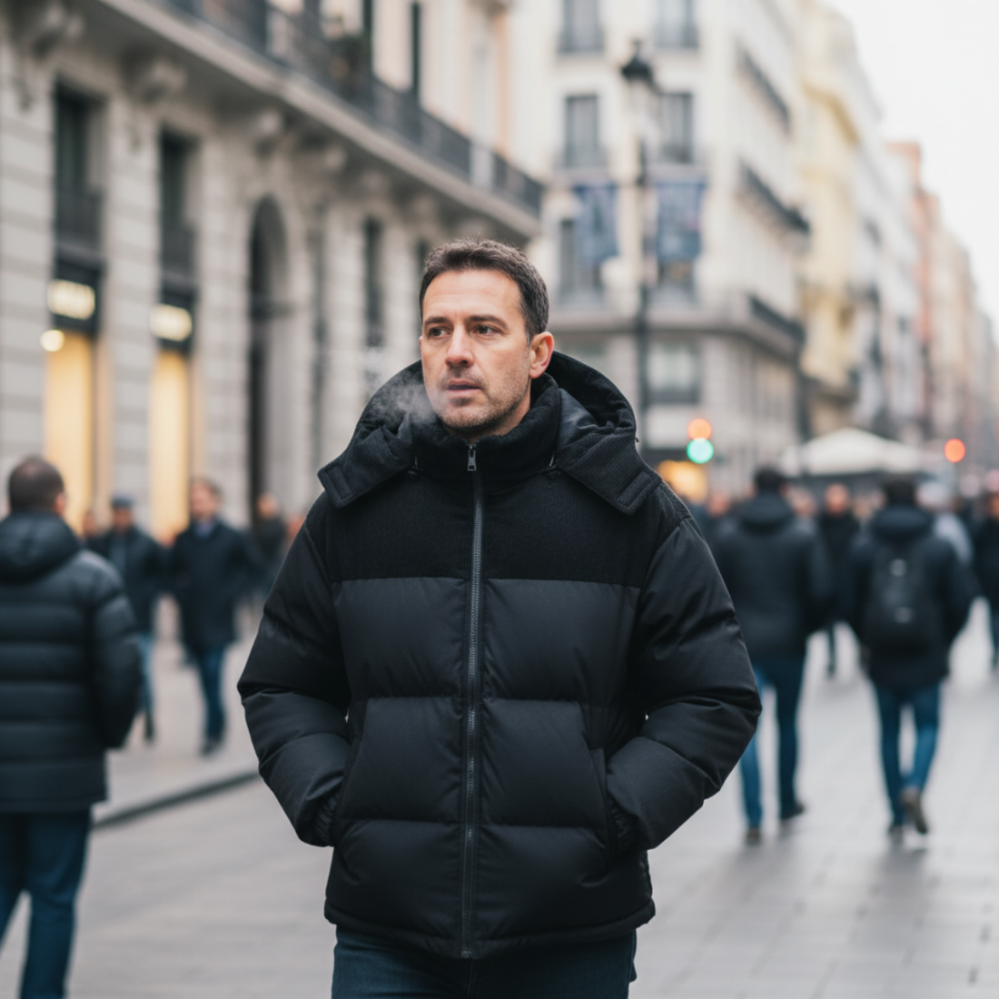 Chaqueta Acolchada de Invierno – Estilo Premium y Forro de Pana