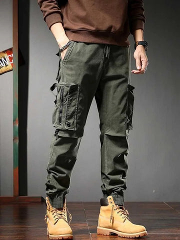 Pantalón Cargo - Libertad Urbana Hombre | Bolsillos, Tejido Elástico y Confort Extremo