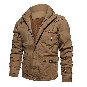 Chaqueta de Invierno con Forro Cálido y Capucha Desmontable