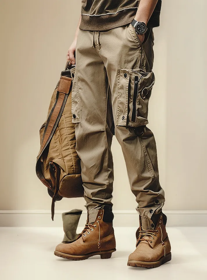 Pantalón Cargo - Libertad Urbana Hombre | Bolsillos, Tejido Elástico y Confort Extremo