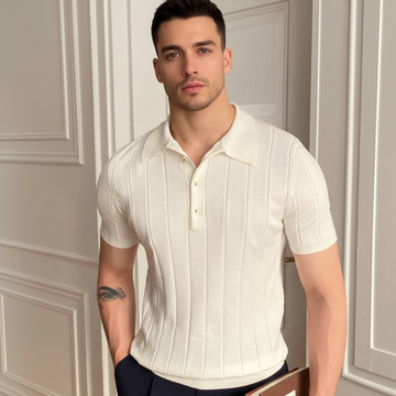 Polo Texturizado de Corte Slim para Hombre