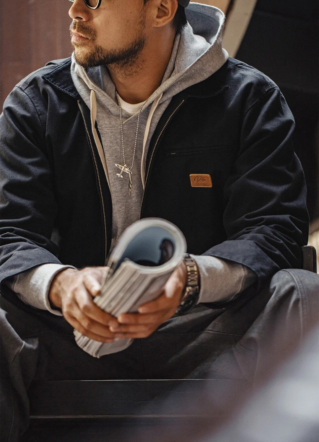 Cazadora Vintage para Hombre – Detroit de Lona