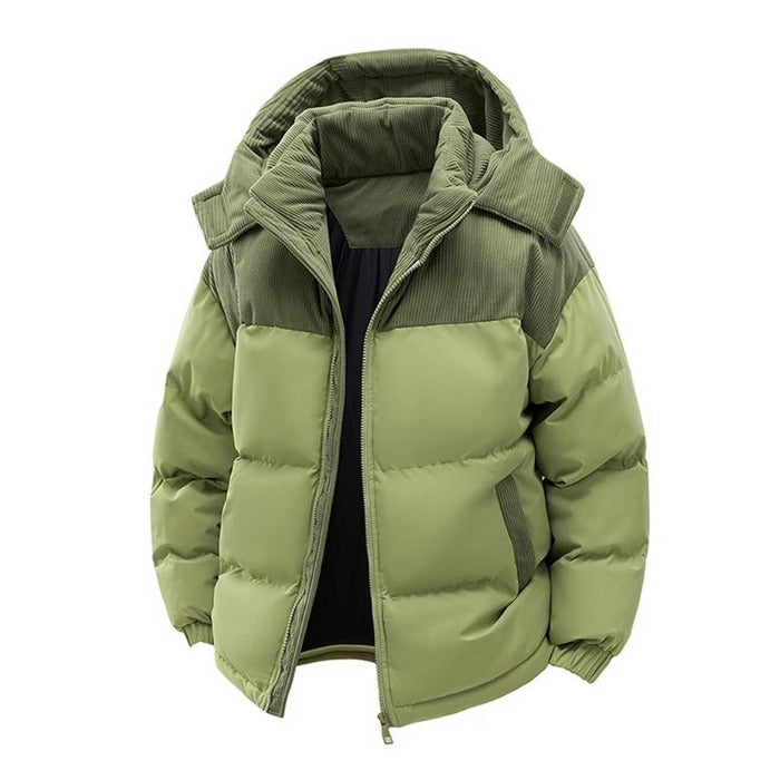 Chaqueta Acolchada de Invierno – Estilo Premium y Forro de Pana