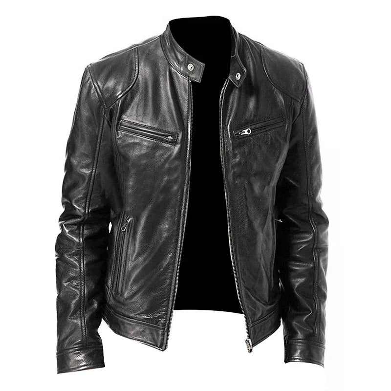 Chaqueta de Cuero de Manga Larga – Marius