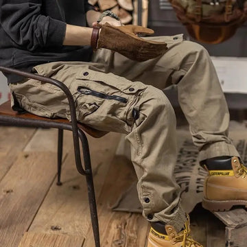 Pantalón Cargo - Libertad Urbana Hombre | Bolsillos, Tejido Elástico y Confort Extremo