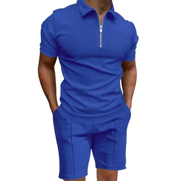 ZAFIRO Set – Polo con cremallera y bermudas