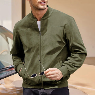 Chaqueta de Estilo Urbano para Hombre – Acabado Suede Premium