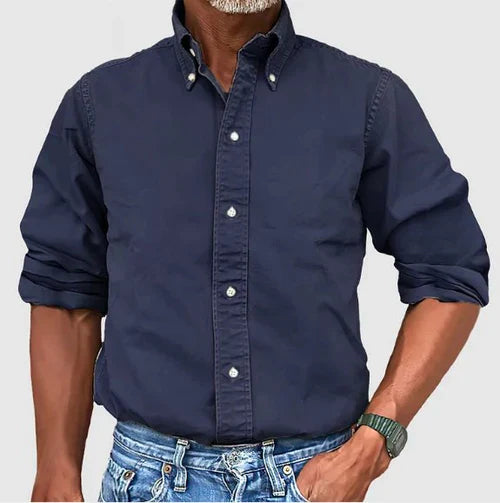 Camisa clásica de tejido de primera calidad